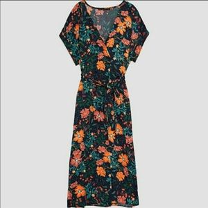 NWT Zara Floral Midi Dress